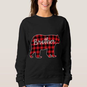 Sudadera Brother Bear Red Plaid Design Family Mating Chris
