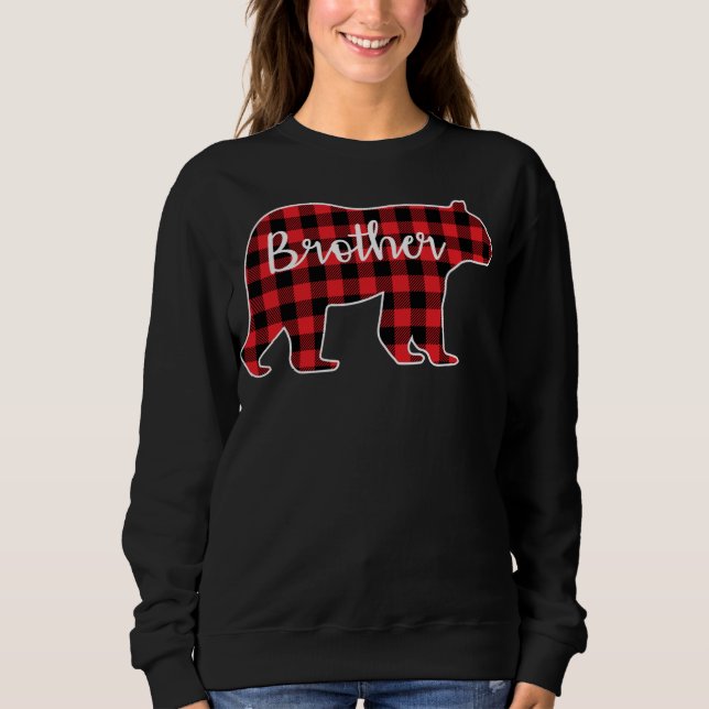 Sudadera Brother Bear Red Plaid Design Family Mating Chris (Anverso)