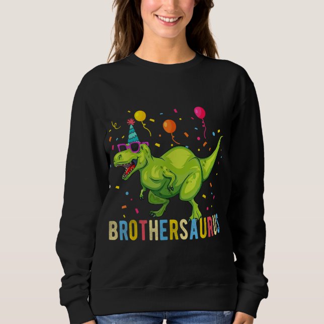 Sudadera Brother Birday Boy T Rex Dinosaur (Anverso)