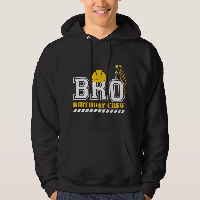 Sudadera Brother Birthday Crew Construction Birthday Party (Anverso)