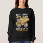 Sudadera Brother of the Birthday Boy Construction Worker Bd<br><div class="desc">Hermano del Fiesta de cumpleaños del trabajador de construcción</div>