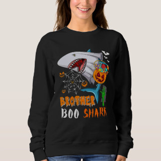 Sudadera Brother Shark Boo Halloween Shark Boo Ghost Candie
