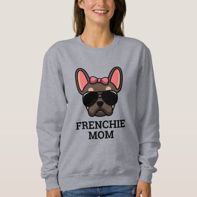 Sudadera Brown Tan Bulldog Francesa Madre Perra (Anverso)