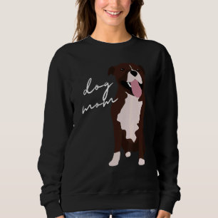 Sudadera Brown & White Staffordshire Bull Terrier Dog Mom W