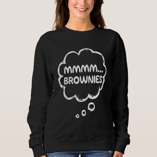 Sudadera Brownie Apparel Food Gear Meme Mmmm Brownies (Anverso)