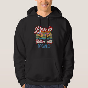 Sudadera Brownie Retro Sunset. La Vida Es Mejor Con Brownie