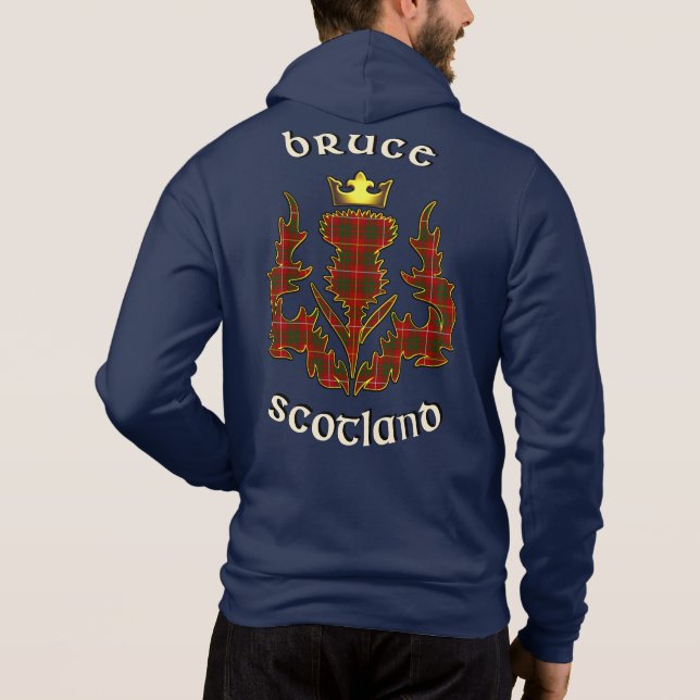 Sudadera Bruce Clan Badge & Tartan w/Motto Hoodie (Reverso)