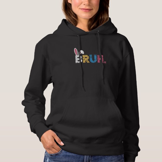 Sudadera Bruh Easter Bunny Cute Meme Para Niños _3 (Anverso)