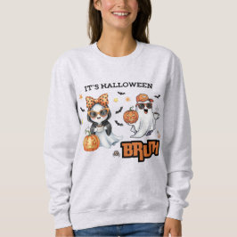 Sudadera Bruh es Halloween Fantasma Fantasmas vibrantes
