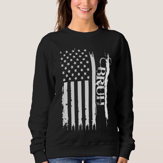 Sudadera Bruh Estados Unidos con la bandera de Estados Unid (Anverso)