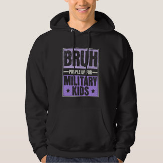 Sudadera Bruh Purple Up para los niños militares Mes Ch Mil