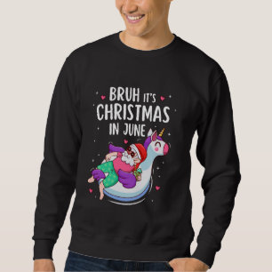 Sudadera Bruh son Navidades en junio en la cumbre hawaiana