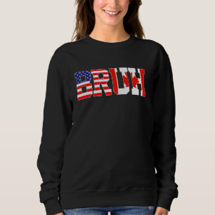 Sudadera Bruh USA Bandera de Canadá Norteamérica Gir