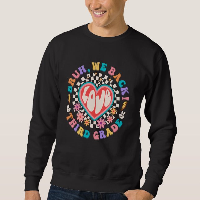 Sudadera Bruh We Back T. Maestra de 3er grado Groovy (Anverso)