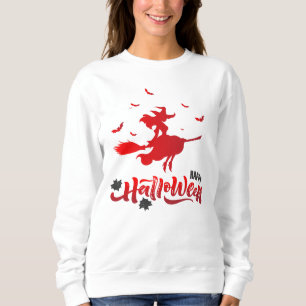Sudadera Bruja Bonita Escoba Voladora Feliz Halloween