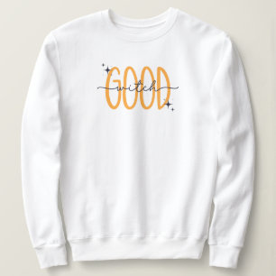 Sudadera Bruja Buena Divertida Moderno Halloween Naranja Ne