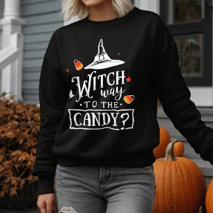 Sudadera Bruja Camino Al Caramelo Divertido Halloween