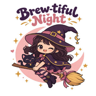 Sudadera Bruja Chibi Adorable Noches Encantadas