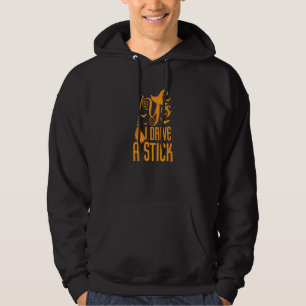 Sudadera Bruja de Halloween con escoba conduzco un palo