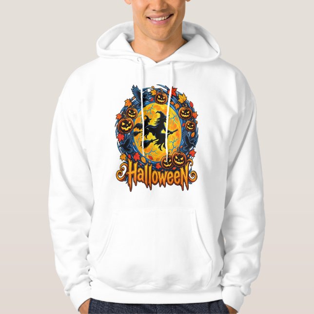 Sudadera bruja de Halloween luna (Anverso)