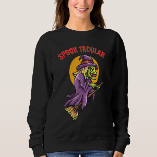 Sudadera Bruja Escoba Voladora Halloween Espeluznante