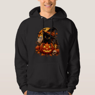 Sudadera Bruja Gato Negro Halloween – Calabaza Espeluznante