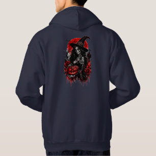 Sudadera Bruja Gótica Calabaza Halloween Gato Negro Espeluz