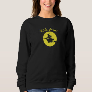 Sudadera Bruja Halloween Por Favor Diseñar Con Flying Broom