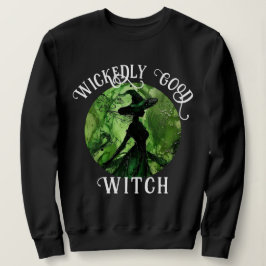 Sudadera Bruja Pintada Malvadamente Bien Verde y Negro
