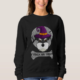 Sudadera Bruja Schnauzer Trick O Tremendo Perro Halloween