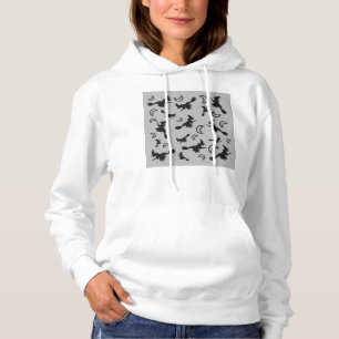 Sudadera Bruja voladora entre media luna en la noche de Hal