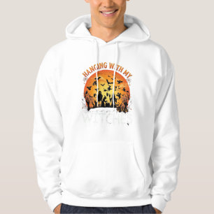 Sudadera Brujas Colgantes Luna de Halloween Murciélagos Cal