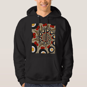 Sudadera Brunch Fractal Art Comida divertida, Tomates, Huev