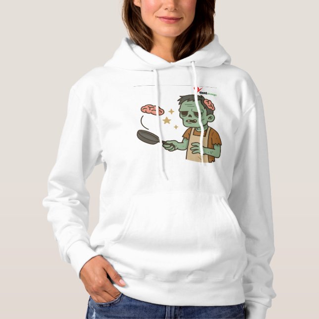 Sudadera Brunch zombie - Flip de crepes cerebrales (Anverso)