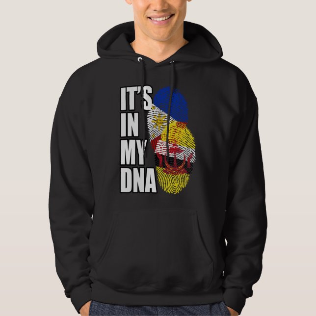 Sudadera Bruneian And Filipino Mix DNA Flag Heritage (Anverso)