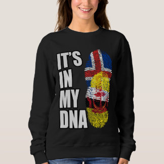 Sudadera Bruneian And Icelandic Mix DNA Flag Heritage