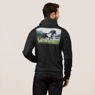 Sudadera Brunskjottur Pinto negro acuarela islandesa