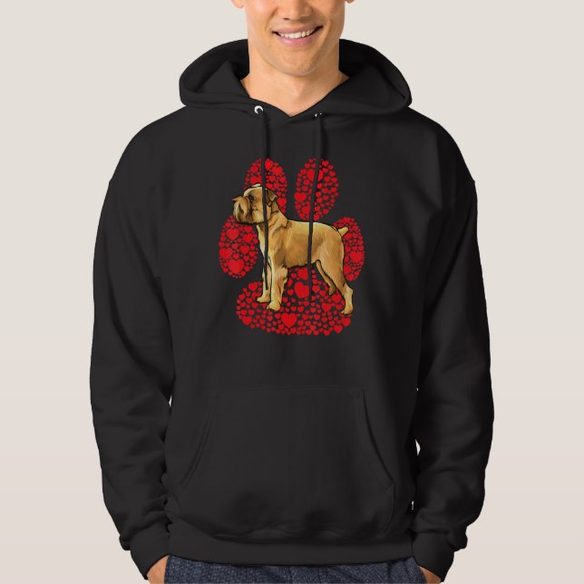 Sudadera Brussels Griffon Día de San Valentín Perro Amor Pa (Anverso)