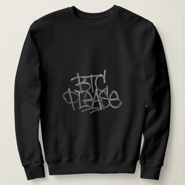 Sudadera "BTC Please" (Negro) (Anverso del diseño)