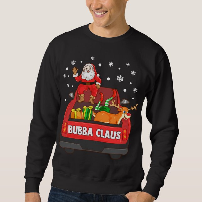 Sudadera Bubba Claus Camión Rojo Navidades de Elf renos (Anverso)