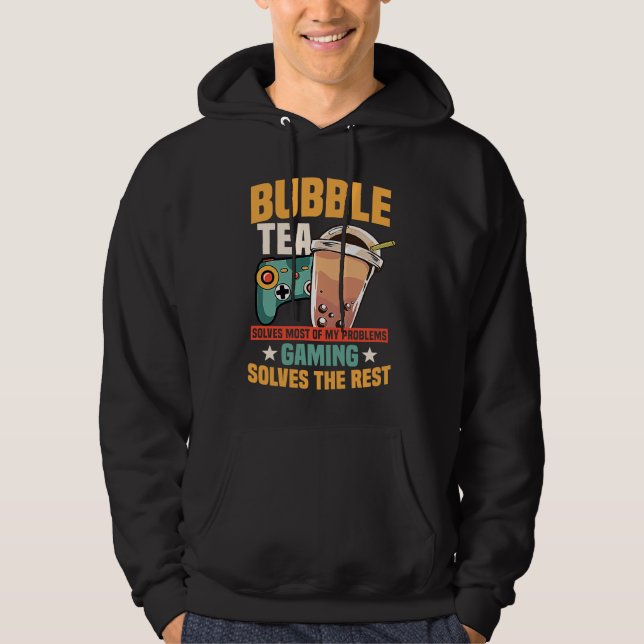 Sudadera Bubble Tea And Gaming Quote For Gamer (Anverso)