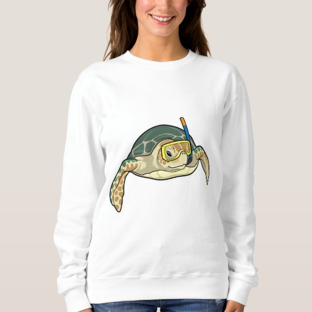 Sudadera Buceador de tortuga Snorkel (Anverso)