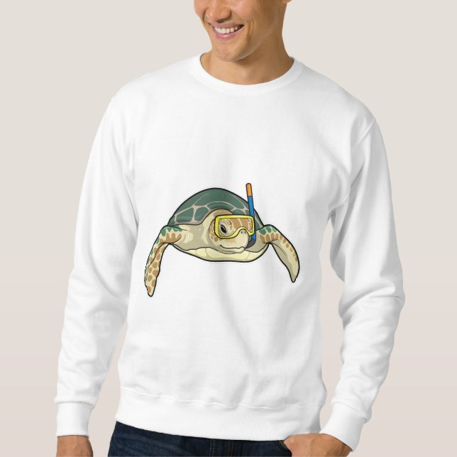 Sudadera Buceador de tortuga Snorkel (Anverso)