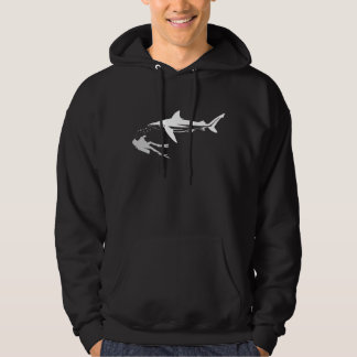 Sudadera Buceador Scuba Nadando Con Tiburón Tigre
