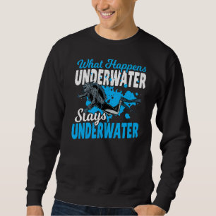 Sudadera Buceando Buceador Scuba Lo Que Sucede Bajo El Agua