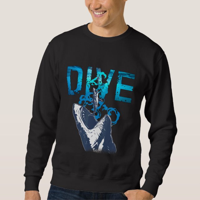 Sudadera Bucear buceando biólogo marino (Anverso)
