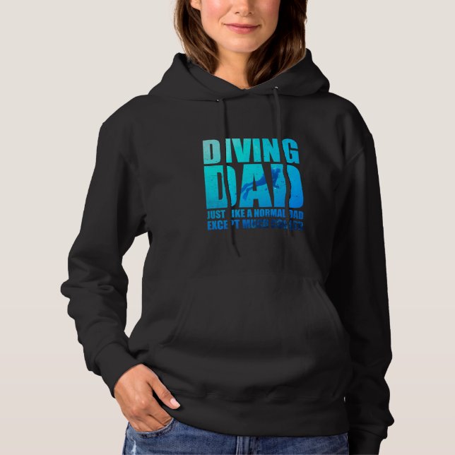 Sudadera Bucear papá es como una Scuba divertida normal (Anverso)