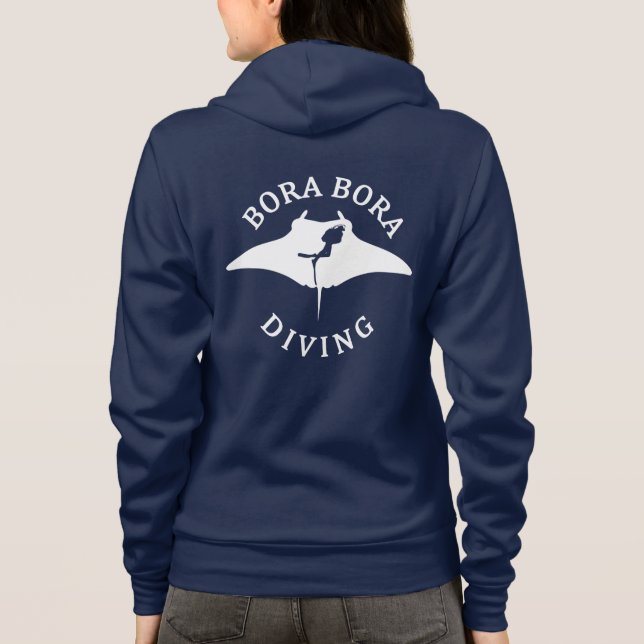 Sudadera Buceo con Mantarrayas en Bora Bora (Reverso)