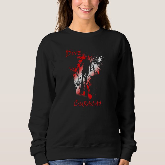 Sudadera Buceo Curazao Indias Occidentales Vacaciones Buceo (Anverso)