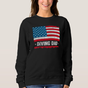 Sudadera Buceo Dad America Bandera Patriota Vintage